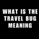 What is the travel bug meaning